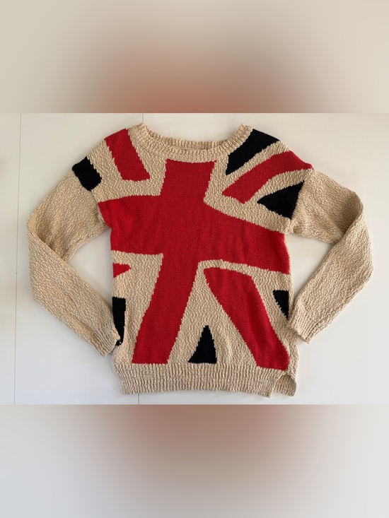 Topshop Sweaters - Vintage Topshop Abstract Union Jack Pullover Sweater - US 2